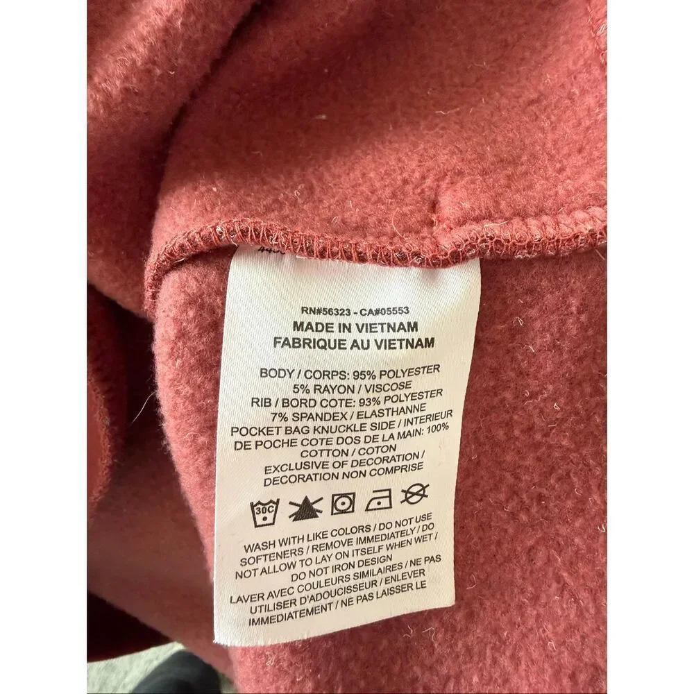 Nike Dark Red Fleece Cowl Neck Pullover Small